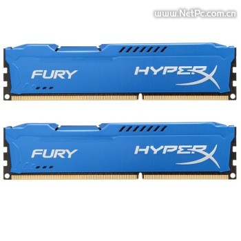 金士顿(Kingston)骇客神条 Fury系列 DDR3 1600 8GB(4GBx2)台式机内存(HX316C10FK2/8)蓝色